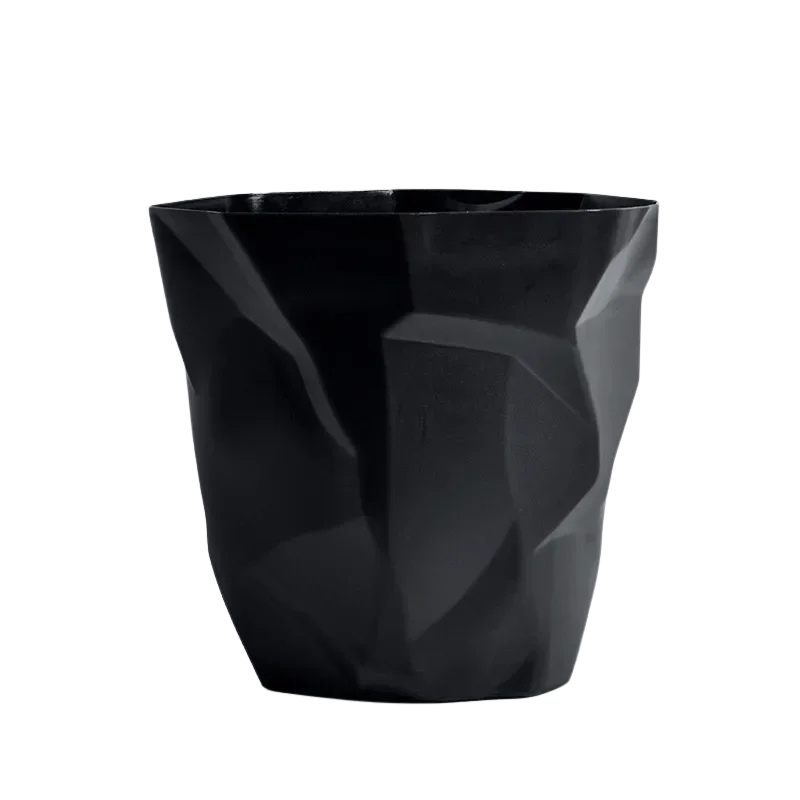 Poubelle ronde design irrégulier en plastique