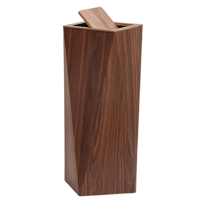 Poubelle Créative Diamant en Bois Moderne