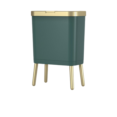 Poubelle de luxe dorée