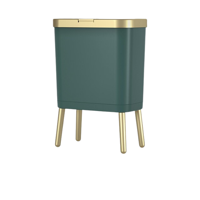 Poubelle de luxe dorée