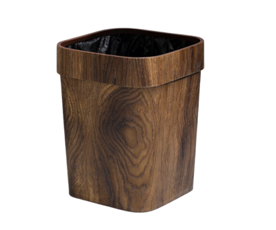 Poubelle imitation bois