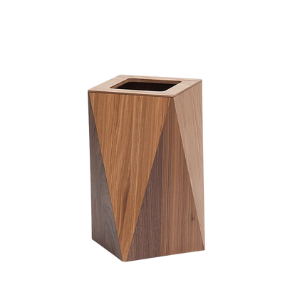 Poubelle Créative Diamant en Bois Moderne