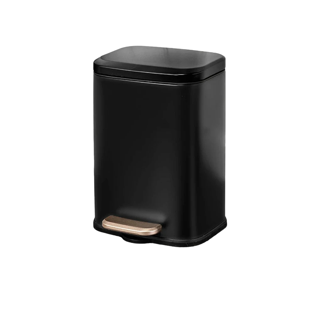 Poubelle rectangulaire en acier inoxydable 13L