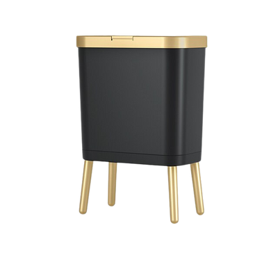 Poubelle de luxe dorée