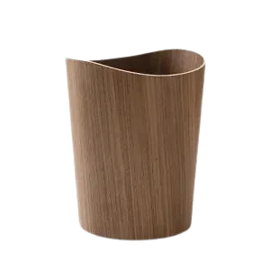 Poubelle en bois naturel
