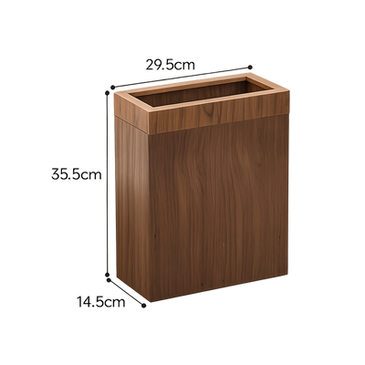Poubelle en Bois Rectangulaire Moderne