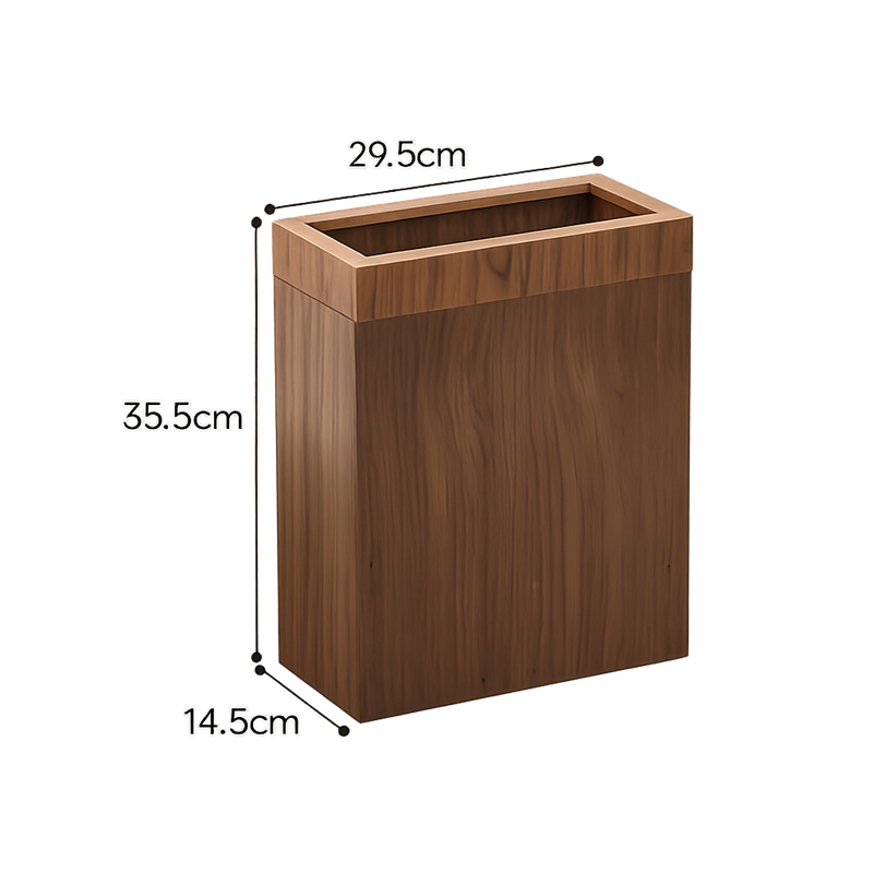 Poubelle en Bois Rectangulaire Moderne